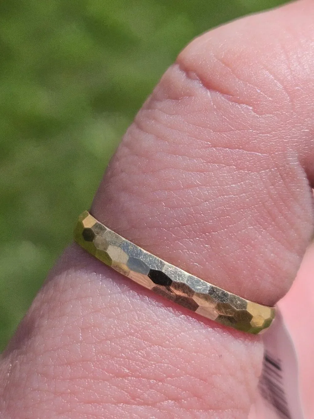 14K Yellow Gold Hexagonal Art Deco Style Men's Wedding Band Ring Size 10.25